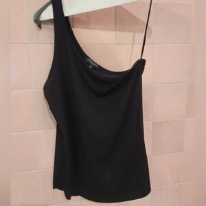 Rag & Bone one shoulder black top